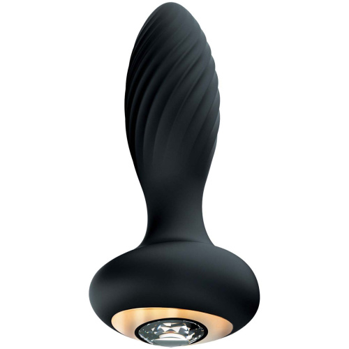 Goddess Diamond Vibrating Plug - Black