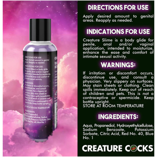 4oz Creature Slime Purple Slime Water-Based - Lubricant