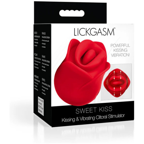Sweet Kiss Kissing & Vibrating Clitoral Stimulator - Red