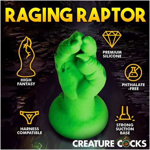 Raptor Claw Fisting Silicone Dildo - Green