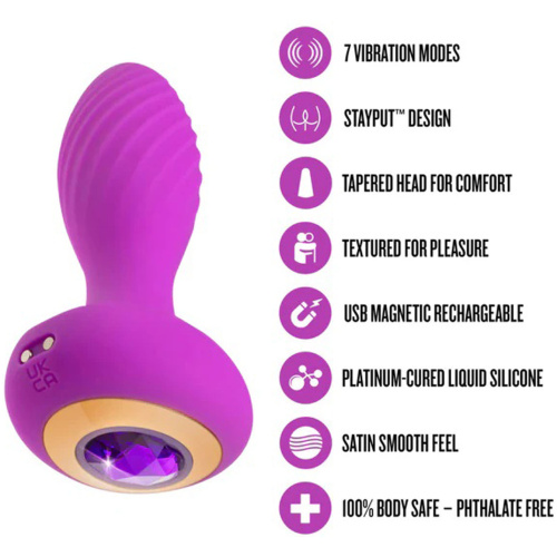 Oh My Gem - Charm Plug - Amethyst - Purple