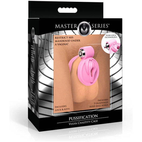 Pussification Vulva Chastity Cage - Pink