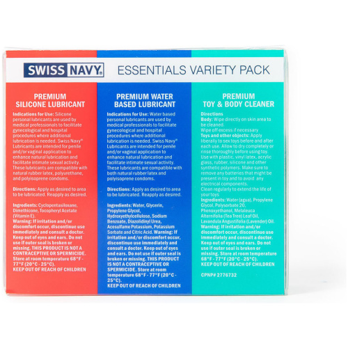Swiss Navy Essentials Variety Pack 3-1oz