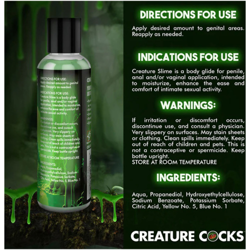 4oz Creature Slime Green Slime Water-Based - Lubricant