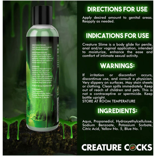 8oz Creature Slime Green Slime Water-Based - Lubricant