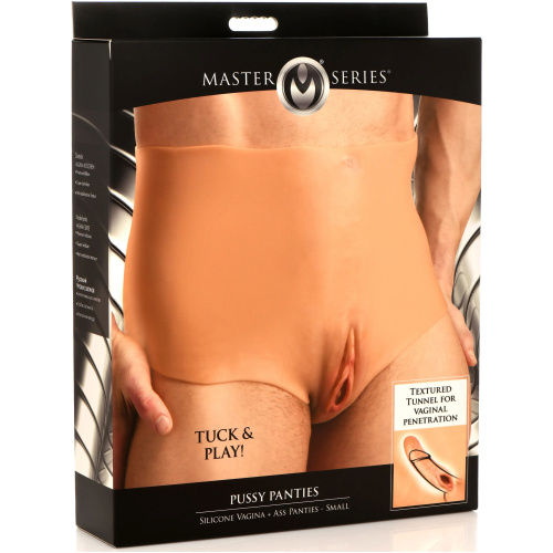 Pussy Panties Silicone Vagina Plus Ass Panties - Large