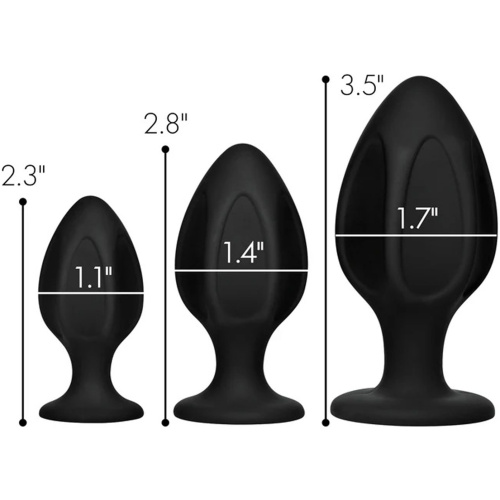 Triple Juicers Silicone Anal Trainer Set - Black