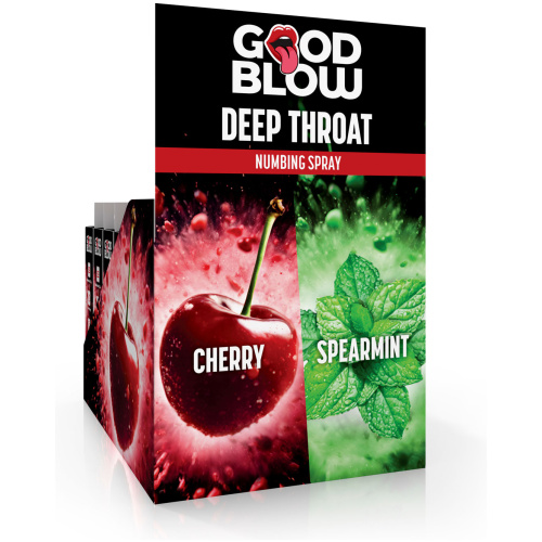 Deep Throat Numbing Spray Pop Display - Cherry/spearmint 24 Pcs