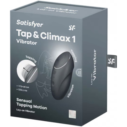 Satisfyer Tap and Climax 1 Vibrator - Grey
