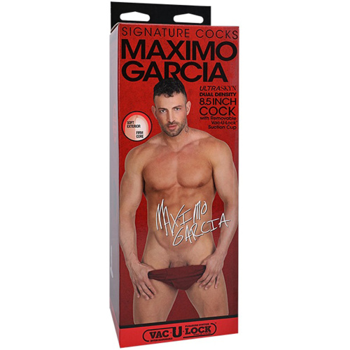 Signature Cocks Maximo Garcia 8.5" Cock - With Removable Vac-U-Lock Suction Cup - Vanilla