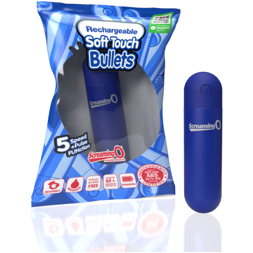 Screaming O Soft Touch Rechargeable Bullet - Blue