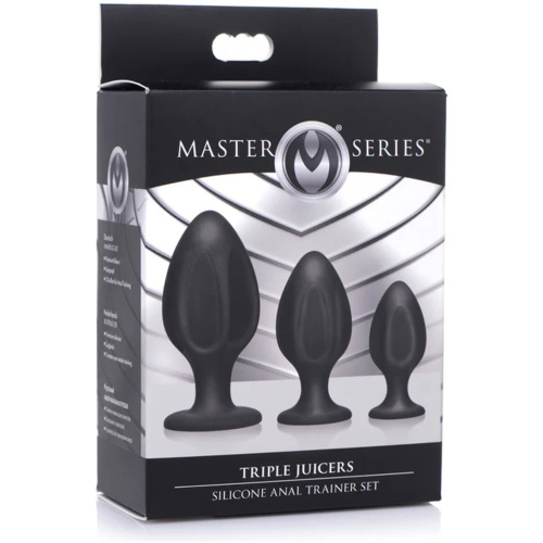 Triple Juicers Silicone Anal Trainer Set - Black