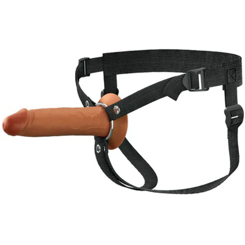 Fantasy X-Tensions Elite 7" Silicone Hollow Strap Dual Density - Brown