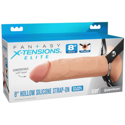 Fantasy X-Tensions Elite 8" Silicone Hollow Strap Dual Density - Light