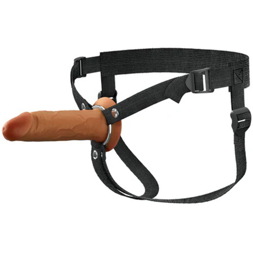 Fantasy X-Tensions Elite 6" Silicone Hollow Strap Dual Density Brown