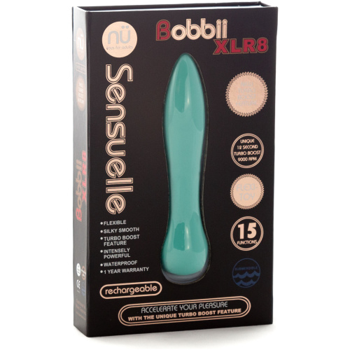 Sensuelle Bobbii Xlr8 15 Function Turbo Flexi Vibe - Electric Blue