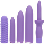 Dr. Laura Berman Rechargeable Dilators Set of 4  Locking Sizes Plus Sleeve - Purple