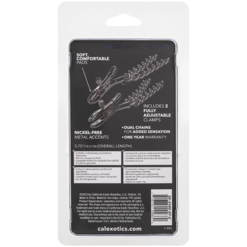 Euphoria Collection Chain Nipple Clamps - Black