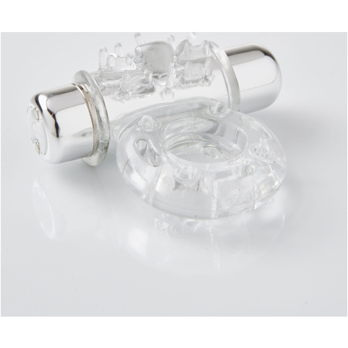 Sensuelle 7 Function Rechargeable Bullet Ring - Clear