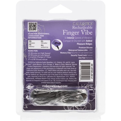 Dr. Laura Berman Rechargeable Finger Vibe - Purple