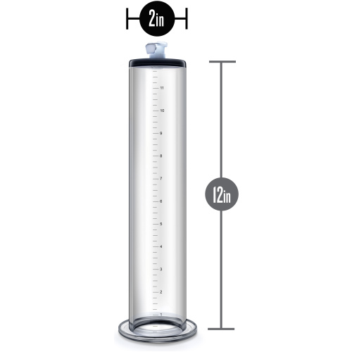 Performance - 12 Inch X 2 Inch Penis Pump Cylinder - Clear