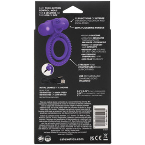 Silicone Rechargeable Dual Climaxer - Purple