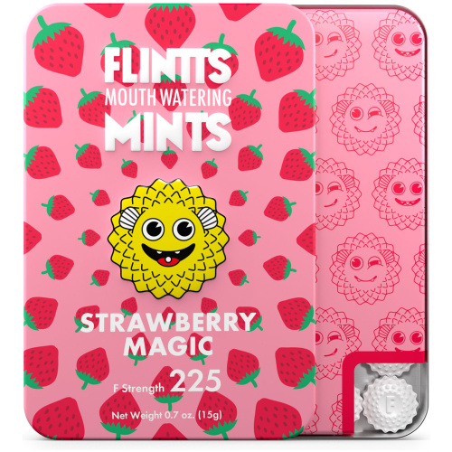 Flintts Mouth Watering Mints Strawberry Magic  -  F-Strength 225
