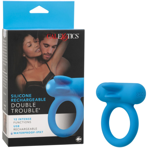 Silicone Rechargeable Double Trouble - Blue