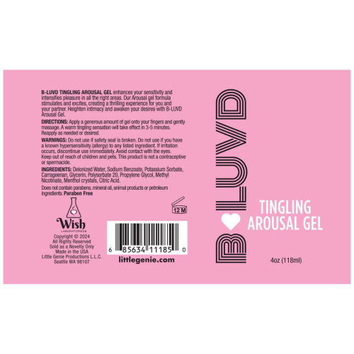 B-Luvd Arousal Gel 4oz