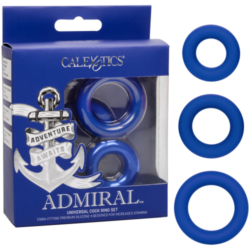 Admiral Universal Cock Ring Set - Blue