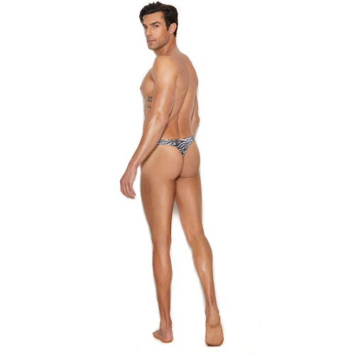 Men's Snap Closure Thong - Large/xlarge - Zebra