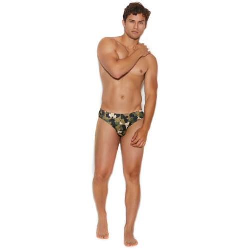 Men's Thong Back Brief - Large/xlarge - Camouflage