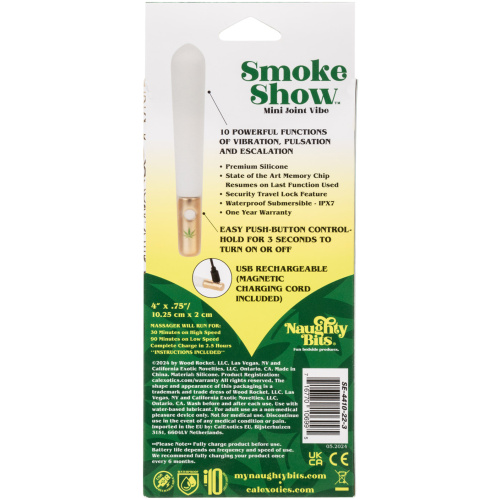 Naughty Bits Smoke Show Mini Joint Vibe - White
