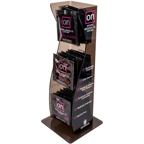 On Arousal Oil  Original 40 Piece Single Use Ampoule Tower Display - Black