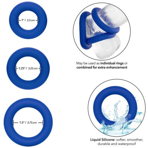 Admiral Universal Cock Ring Set - Blue