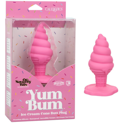 Naughty Bits Yum Bum Ice Cream Cone Butt Plug - Pink