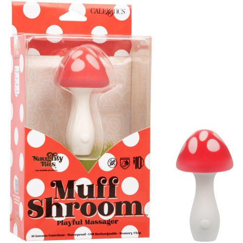 Naughty Bits Muff Shroom Playful Massager - Red