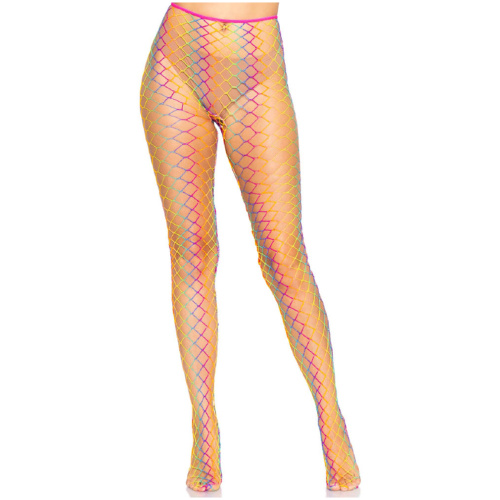 Ombre Rainbow Woven Net Tights - One Size -  Rainbow