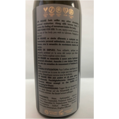 On Insane Ultra-Stimulating Personal Moisturizer - 4oz Original Unflavored -