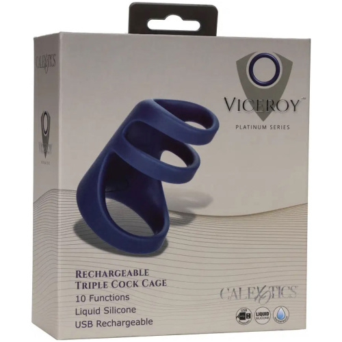 Viceroy Rechargeable Triple Cock Cage - Blue