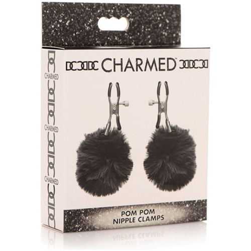 Pom Pom Nipple Clamps - Black