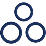 Tripple Grip Cock Ring Set - Blue