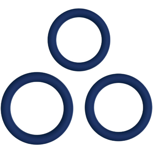 Tripple Grip Cock Ring Set - Blue
