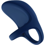 Dual Passion Remote Control Vibrating Couples Ring - Blue