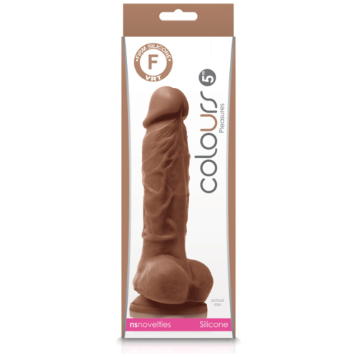 Colours - Pleasures - 5 Inch Dildo - Brown