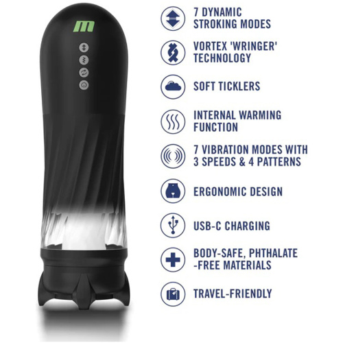 Quantumx Triple Action Automatic Stroker - Black