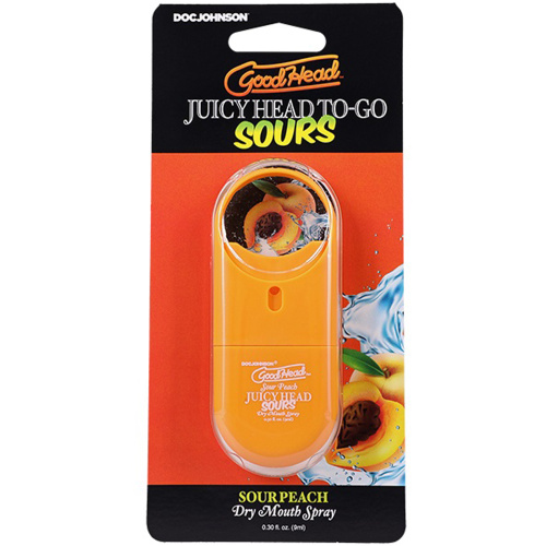 Goodhead Juicyhead Dry Mouth Spray to Go - Sour Peach .30 Oz