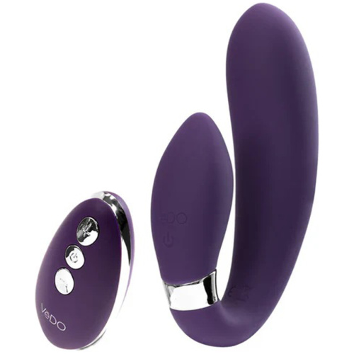 Jeni C-Shaped Dual Motor Vibe With Remote - Purple