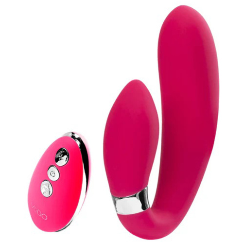 Jeni C-Shaped Dual Motor Vibe With Remote - Pink