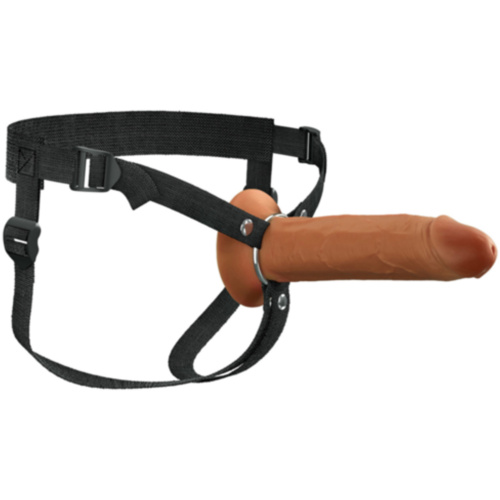 Fantasy X-Tensions Elite 8" Silicone  Hollow Strap Dual Density - Brown